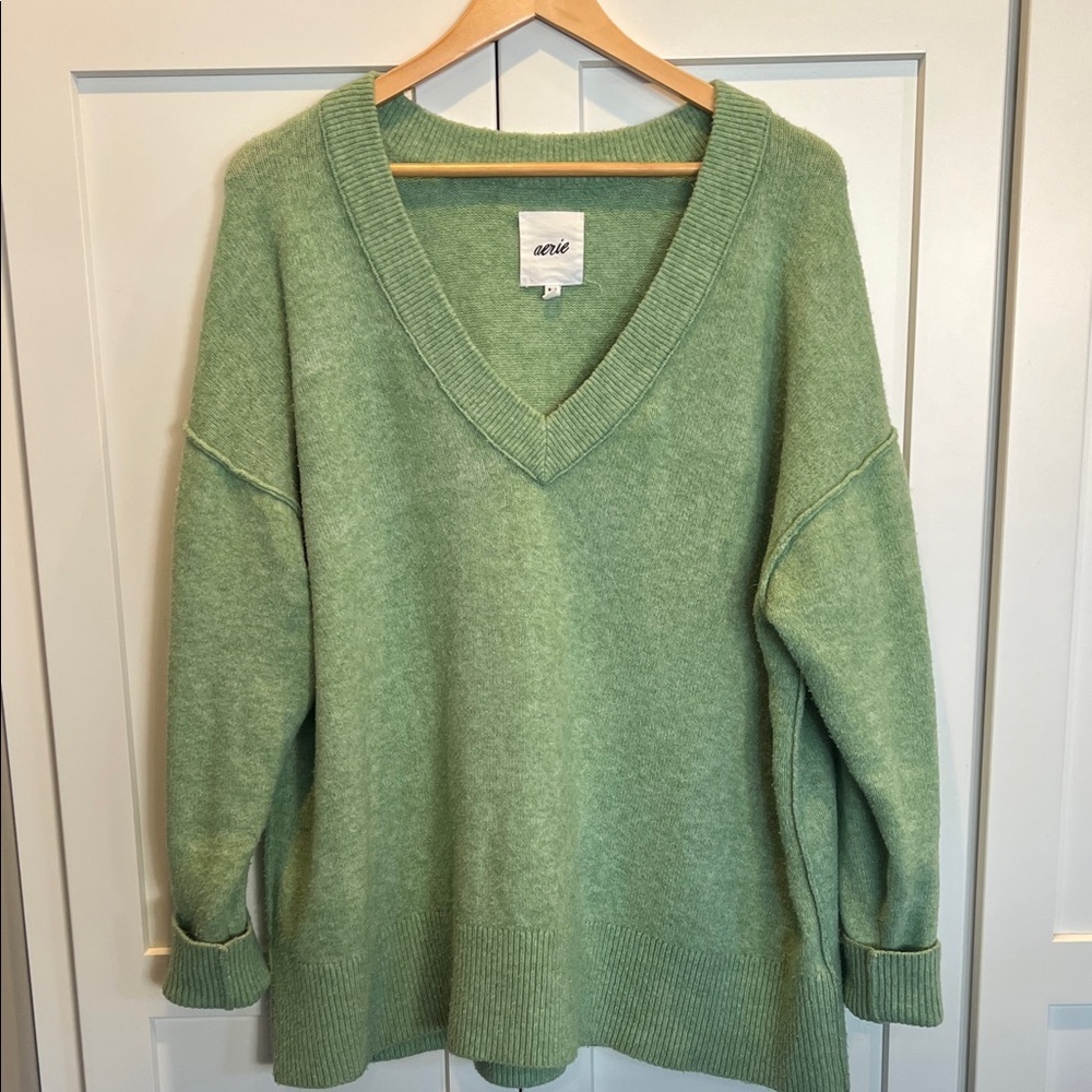 Aerie Women's Mint V-Neck Sweater